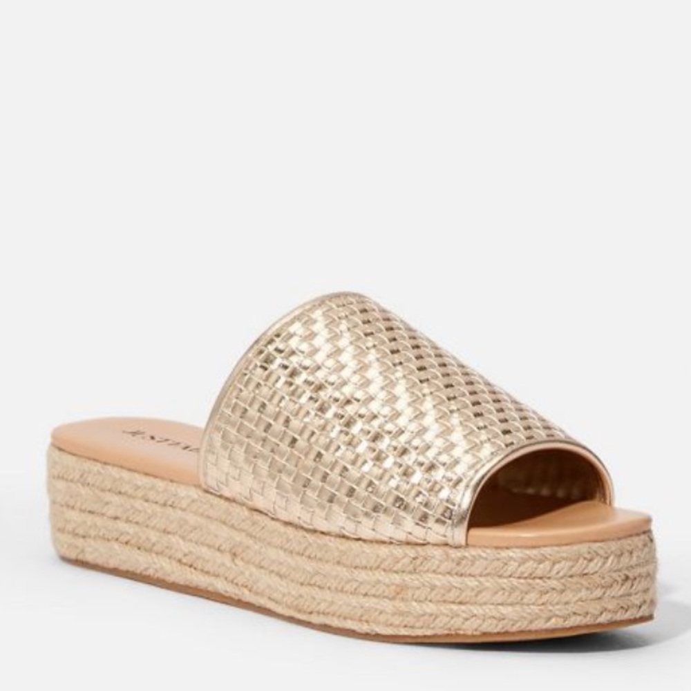 Gold platform sandals